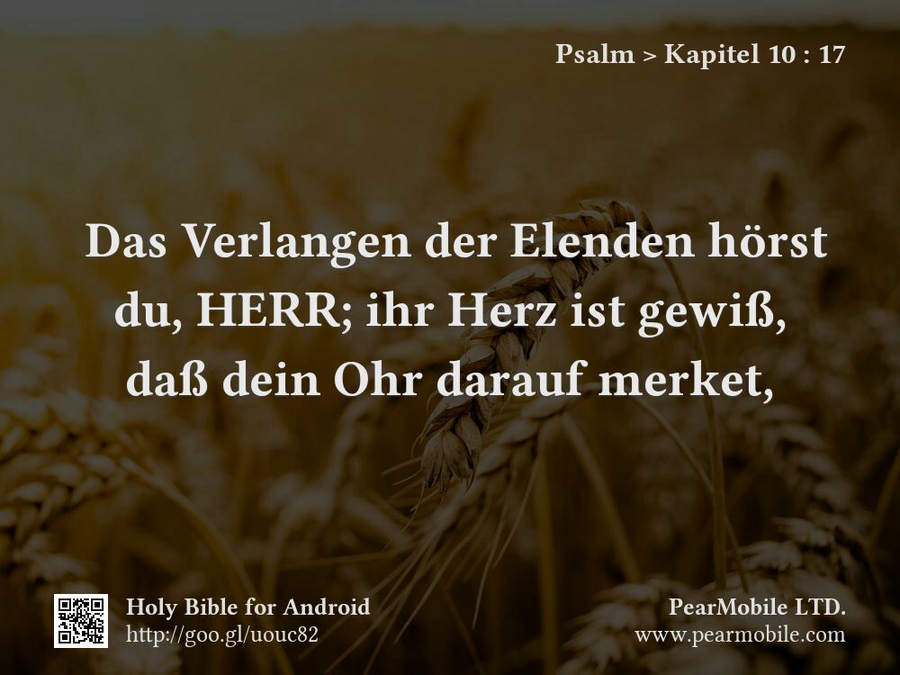 Psalm, Kapitel 10:17